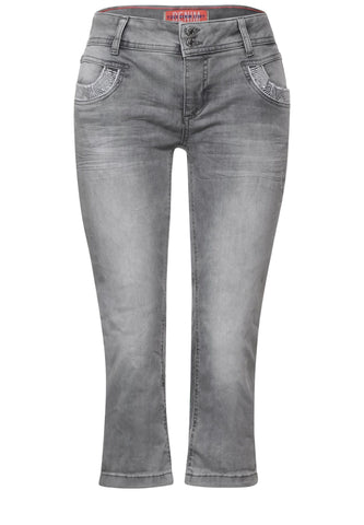 3/4 Casual Fit Jeans in Grau